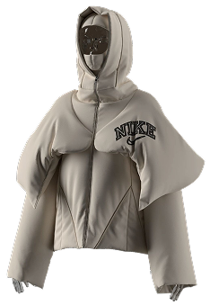 Campera blanca con capucha