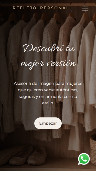 Versión móvil del sitio web